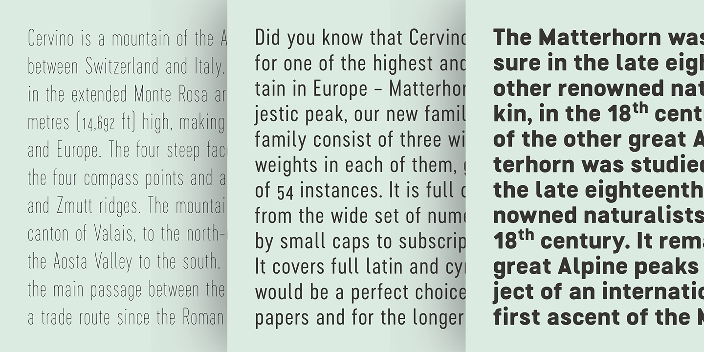 Przykład czcionki Cervino Regular Neue Italic
